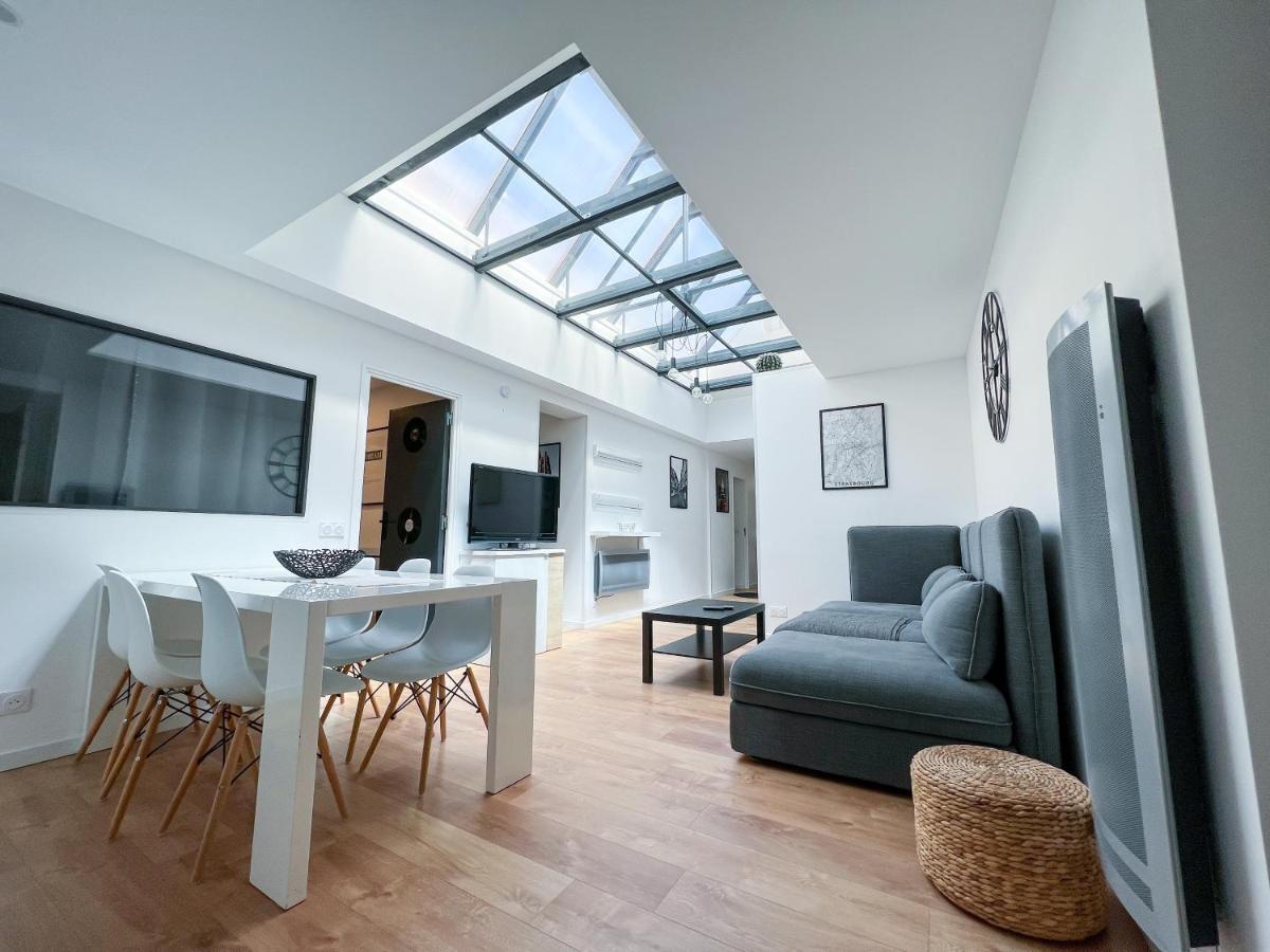 Loft Apaisant Dans Quartier Calme Appartement Straatsburg Buitenkant foto